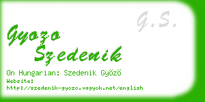 gyozo szedenik business card